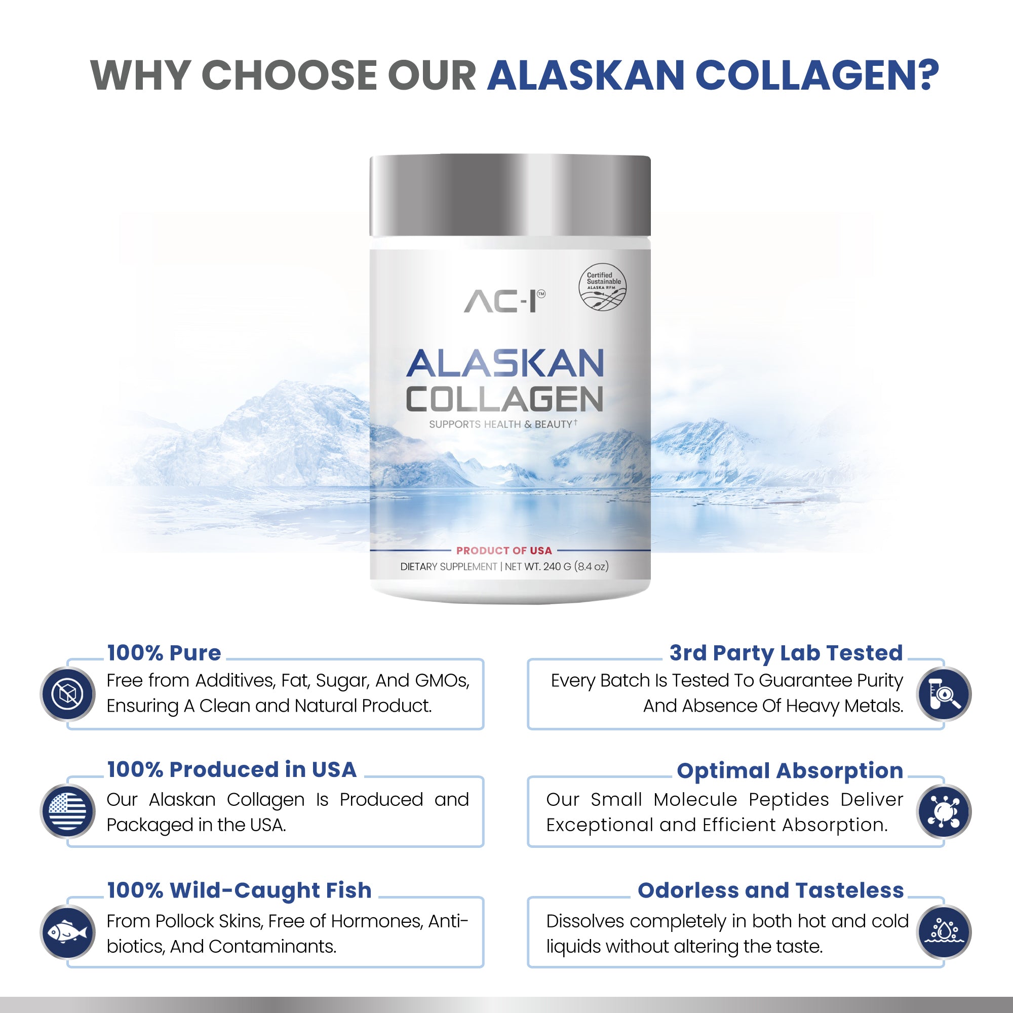 Alaskan Marine Collagen (3-Bottle Combo Set)