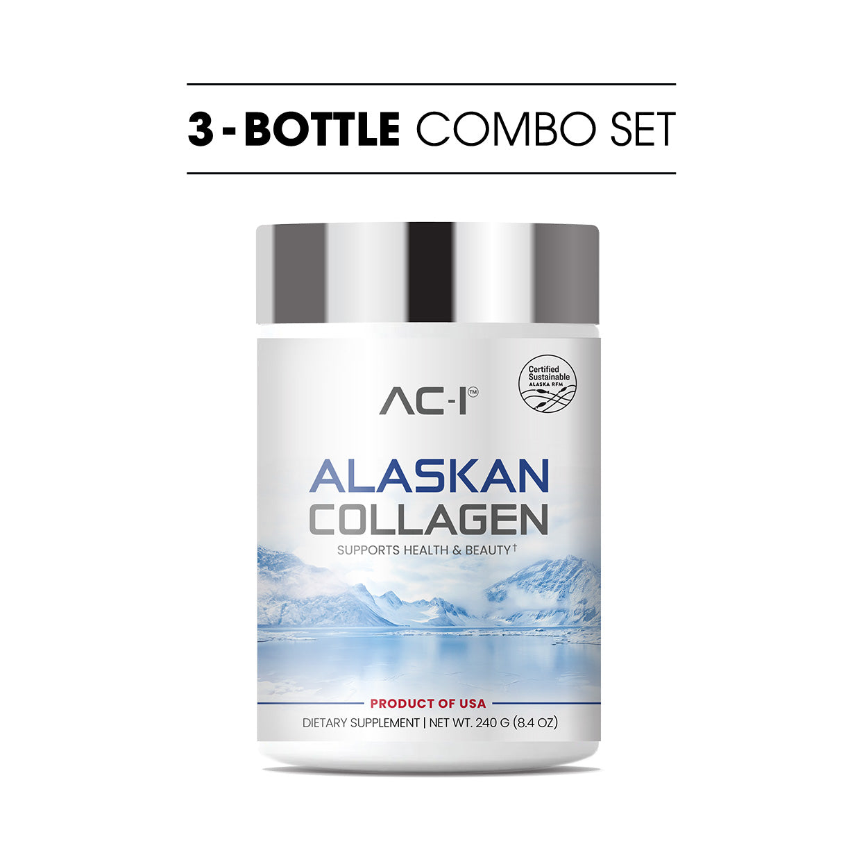Alaskan Marine Collagen (3-Bottle Combo Set)