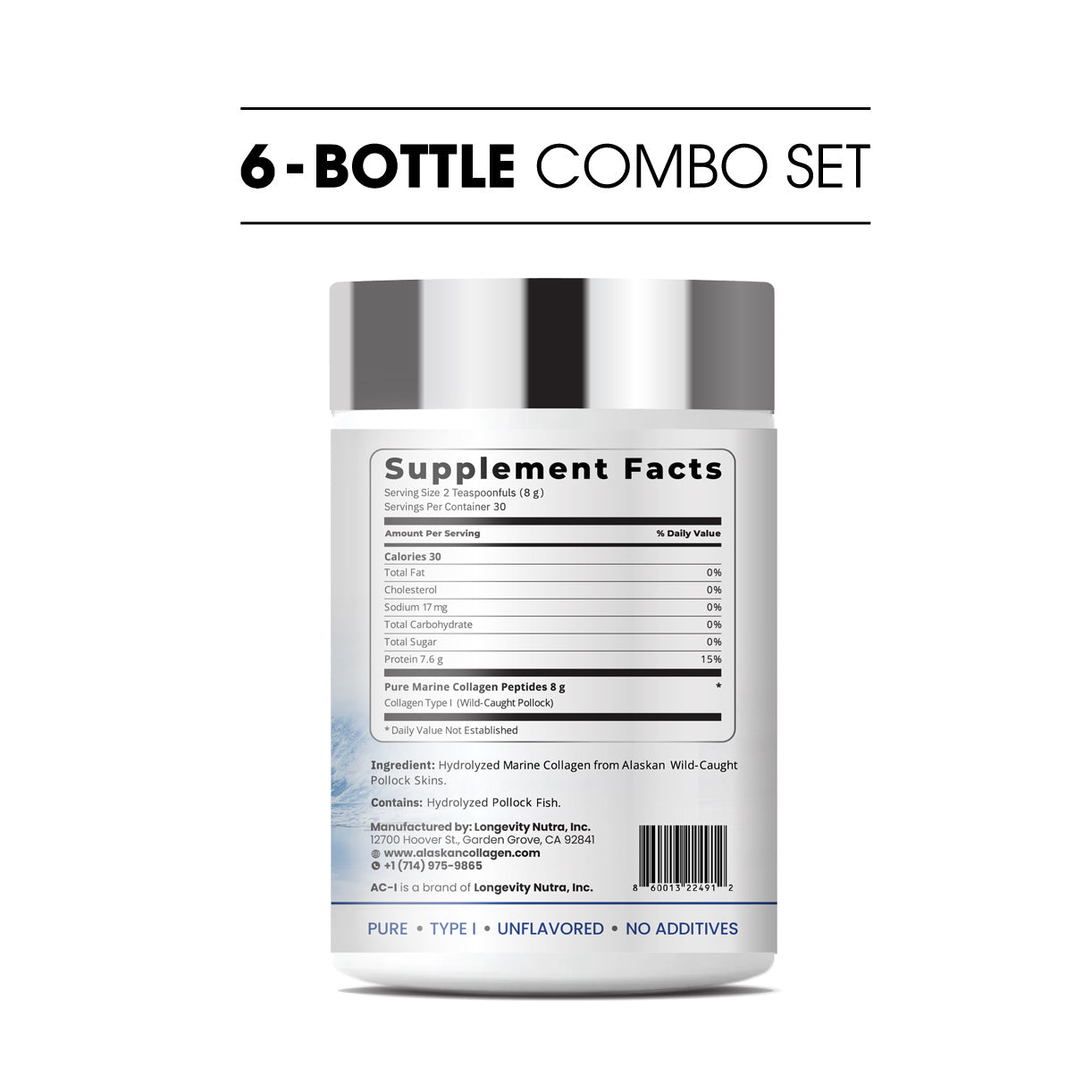 Alaskan Marine Collagen (6-Bottle Combo Set)
