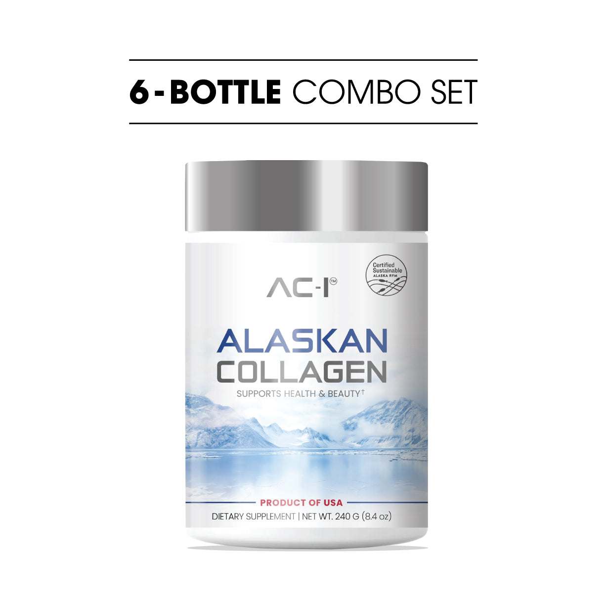 Alaskan Marine Collagen (6-Bottle Combo Set)