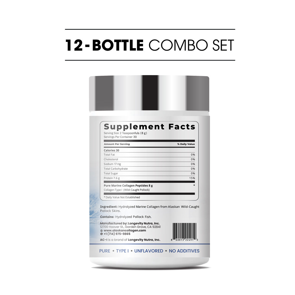 Alaskan Marine Collagen (12-Bottle Combo Set)