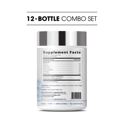 Alaskan Marine Collagen (12-Bottle Combo Set)