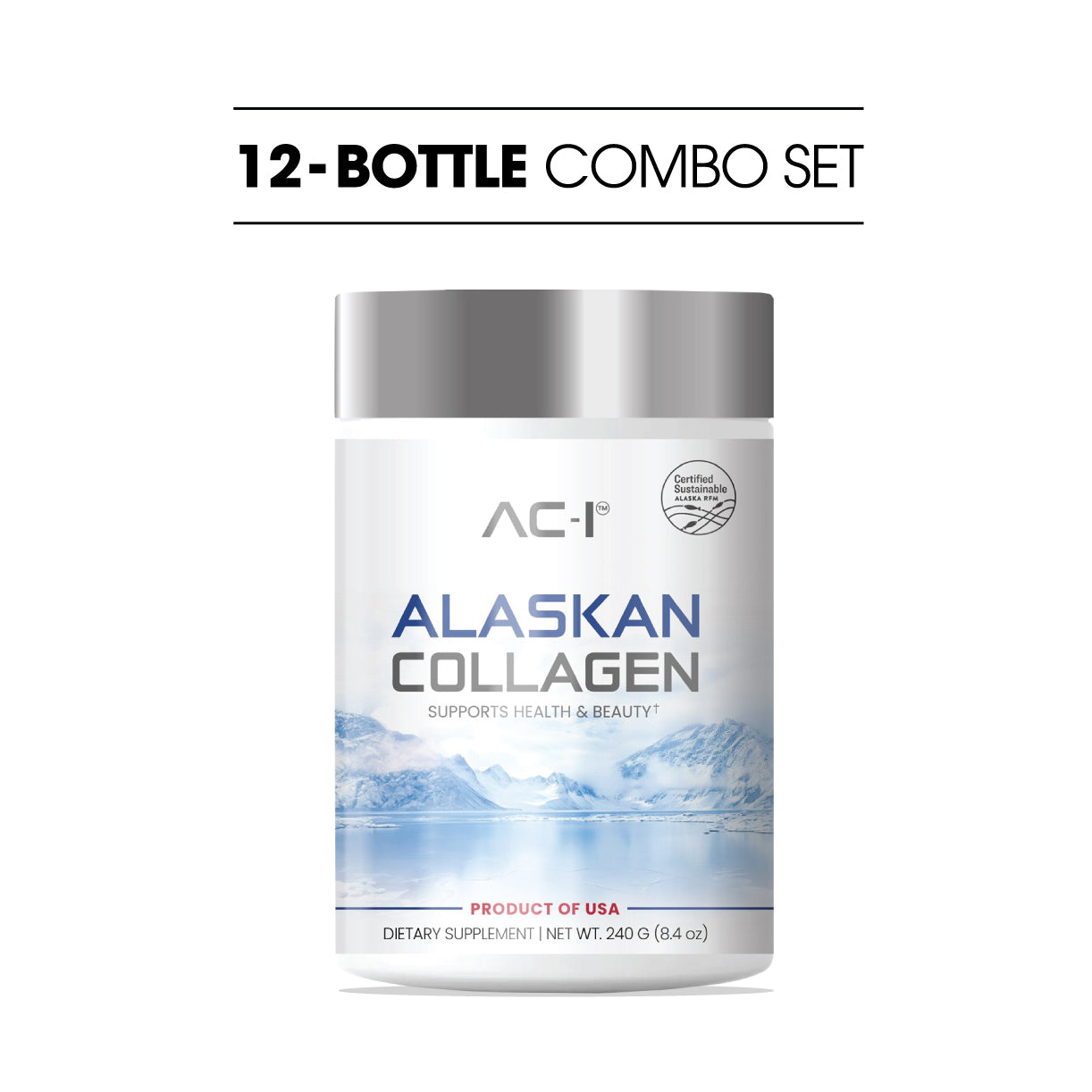Alaskan Marine Collagen (12-Bottle Combo Set)