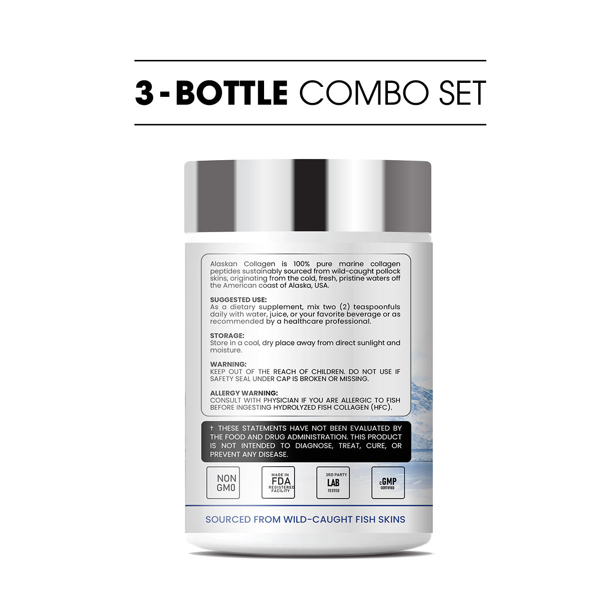 Alaskan Marine Collagen (3-Bottle Combo Set)
