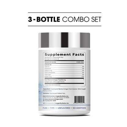 Alaskan Marine Collagen (3-Bottle Combo Set)
