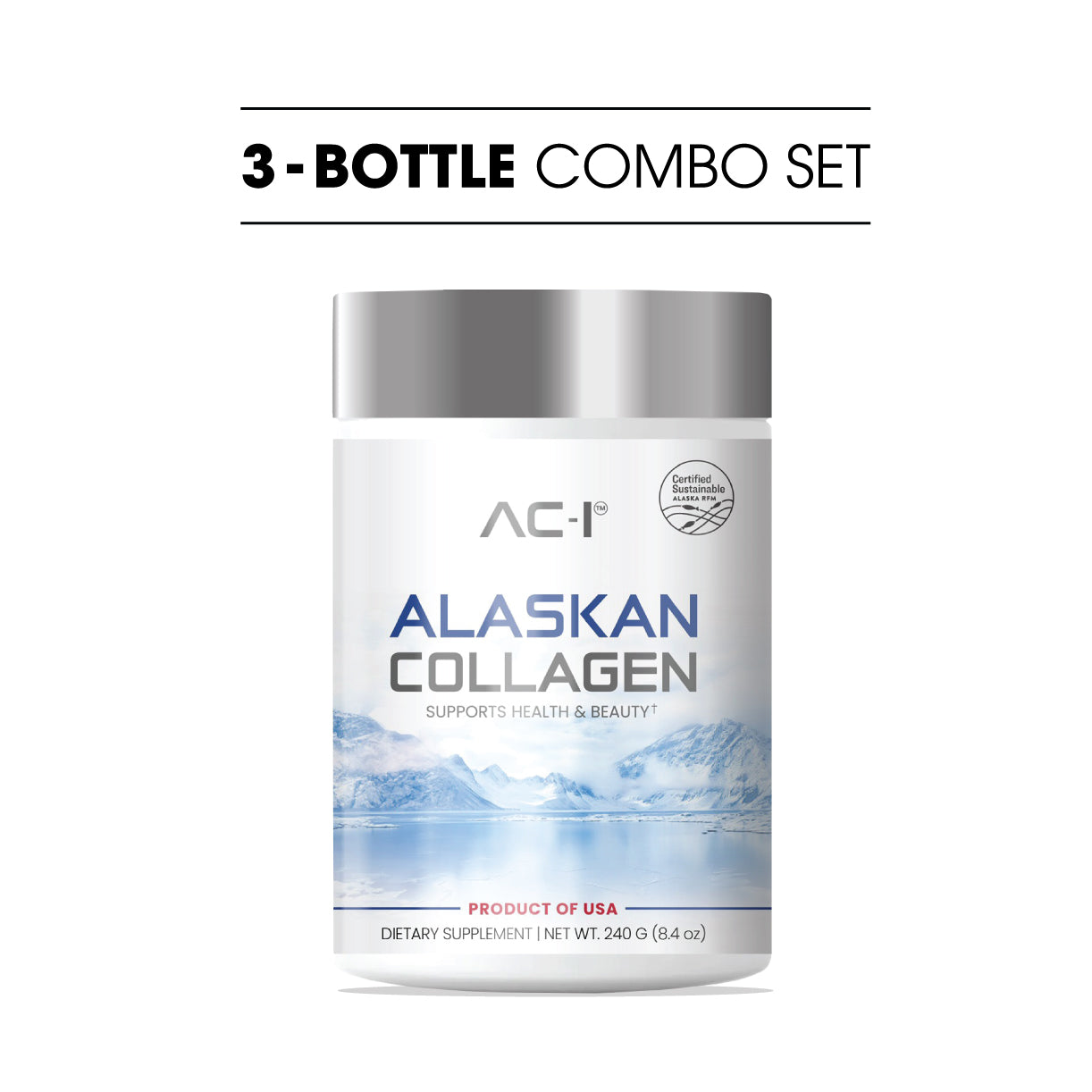 Alaskan Marine Collagen (3-Bottle Combo Set)